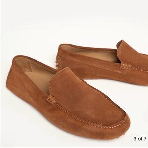 M.Gemi Felize Slip on Saddle Brown Suede Leather Moccassin Driving Loafer 42
